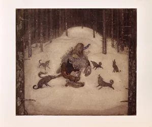 John Bauer, Troll und Wölfe