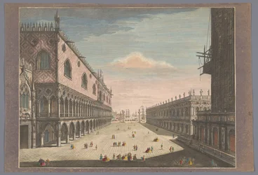 Ansicht des Markusplatzes in Venedig