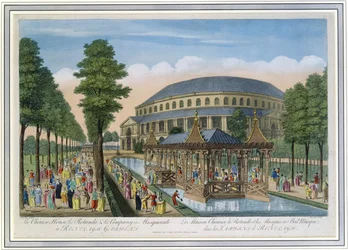 Das Chinesische Haus, die Rotunde und die Gesellschaft in Maskerade in den Ranelagh Gardens