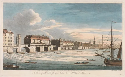 Ansicht der London Bridge nahe der Treppe von St. Olave