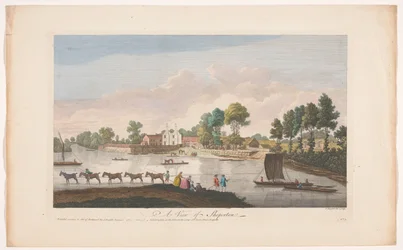 Blick auf das Dorf Shepperton