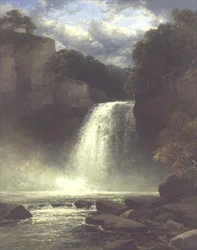 Eine Wasserfallszene
