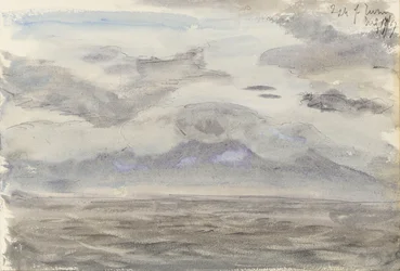 Meereslandschaft mit bewölktem Himmel