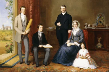 Der Reverend John Witherington, Vikar von Tetsworth, Oxon, mit seiner Familie
