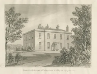 Blithfield - Pfarrhaus: Sepiazeichnung, 1824