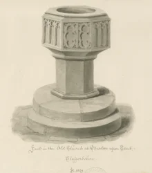 Burton-upon-Trent - Taufbecken in der alten Kirche