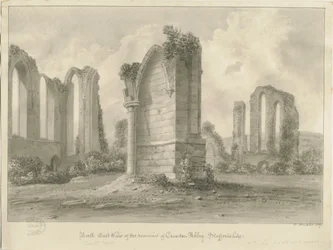 Croxden Abbey: Sepia-Zeichnung