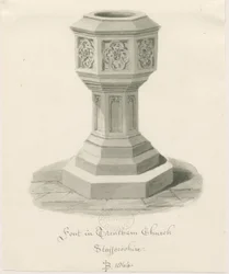 Taufbecken in der Trentham Kirche