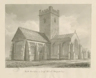 Leigh Church: Sepia-Zeichnung