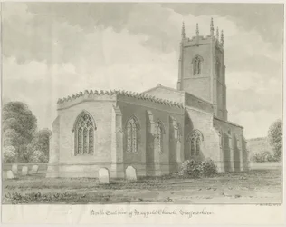 Mayfield Church: Sepiazeichnung, 1844