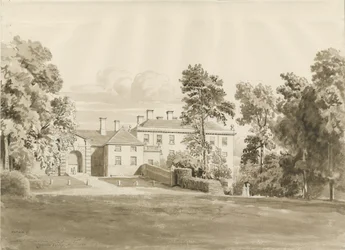 Patshull House: Sepia-Waschzeichnung, August 1820
