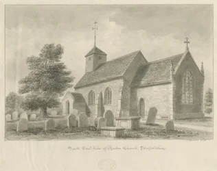 Ranton Kirche: Sepiazeichnung, 1842