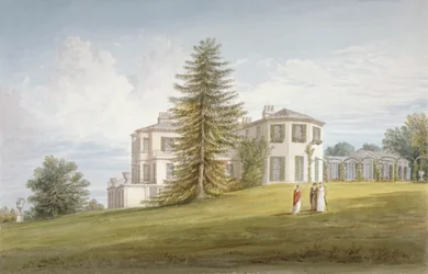 Südwestansicht von Bromley Hill, Bromley, Kent, 1815