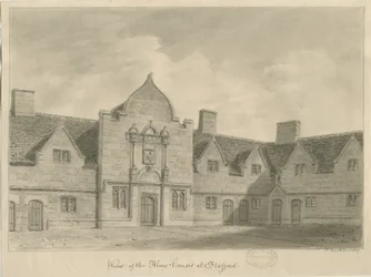 Stafford - Armenhäuser: Sepia-Zeichnung, 1837