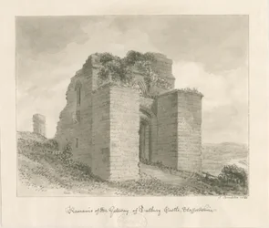 Tutbury Castle - Überreste des Tors