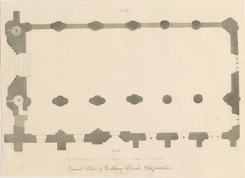 Tutbury Priory Kirche - Plan