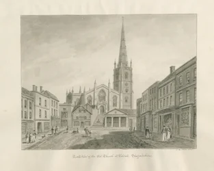 Walsall Stadt und Kirche