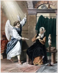Engel bringt einen Brief von Gott an Christiana, ca. 1850