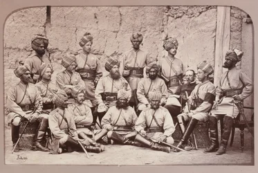 Britische und einheimische Offiziere, 3. Regiment der Bengalischen Kavallerie