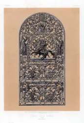 Gusseisenplatte aus Mülheim, Deutschland, 19. Jahrhundert