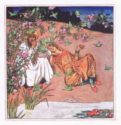 Liebe leicht, Illustration aus The Garden of Kama (and other lyrics from India), 1920