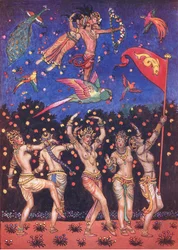 Der Garten Kamas, Illustration aus „Der Garten Kamas (und andere Gedichte aus Indien)“, 1920