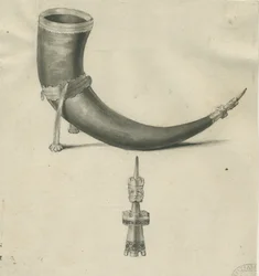 Lichfield - Trinkhorn: Feder- und Sepiazeichnung, nd [1748-1817]