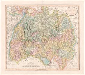 1799 Karte von Schwaben von John Cary