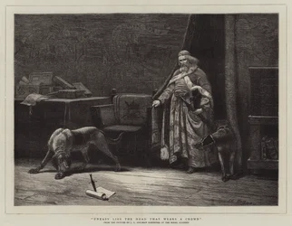 Unruhig liegt das Haupt, das eine Krone trägt