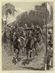Ein Gymkana in Indien, Pferdetränkenrennen der Royal Artillery