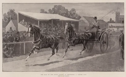 Der Verkauf der Pferde des Königs in Wolferton, ein Tandem-Paar