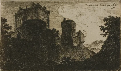Borthwick Castle von Südwesten