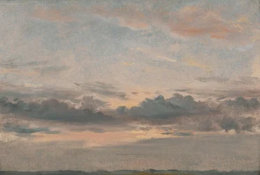 Eine Wolkenstudie, Sonnenuntergang