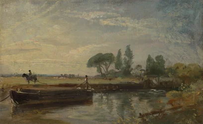 Barke unterhalb der Schleuse von Flatford