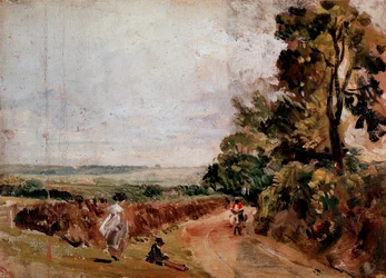 Landstraße zwischen East Bergholt und Flatford