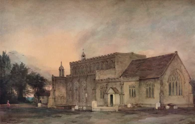East Bergholt Kirche von Südosten, 1811