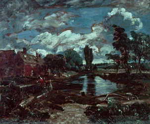 Flatford Mill von einer Schleuse am Stour, ca. 1811
