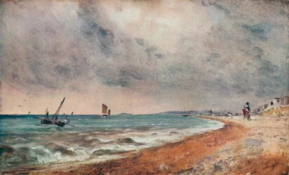 Strand von Hove mit Fischerbooten, ca. 1824