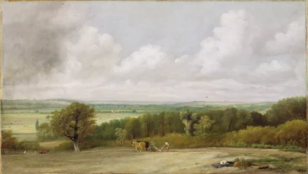 Landschaft: Pflügszene in Suffolk (Ein Sommerland) ca. 1824