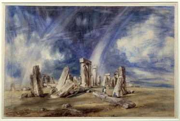 Prähistorische Stätte von Stonehenge (England). Gemälde von John Constable