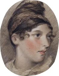 Studie des Kopfes einer Dame im Profil, 1808