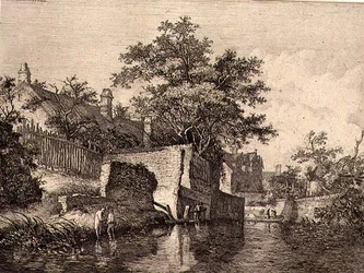 Vorderseite der New Mills, veröffentlicht von J. & W. Freeman im Jahr 1821