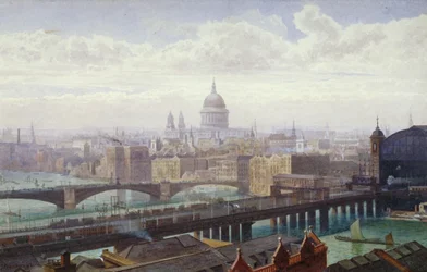Cannon Street Railway Bridge und Southwark Bridge, London