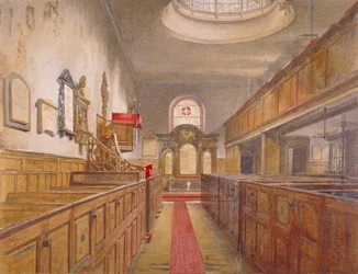 Innenraum der Heiligen Dreifaltigkeit, Minories, London, 1881