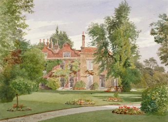 Seitenansicht des Raleigh House, Brixton Hill, Lambeth, London, 1887