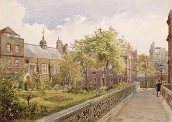Staple Inn Hall vom Garten, 1882