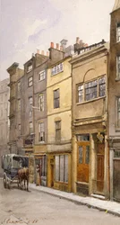 Ansicht der Gemeindeschreiberhalle, Silver Street, London, 1888