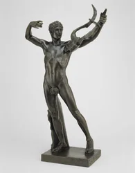 Junger Sophokles führt den Chor des Sieges nach der Schlacht von Salamis, modelliert 1885, gegossen 1911