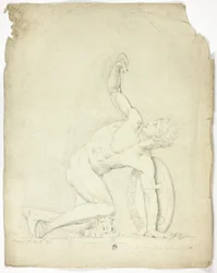 Verwundeter Krieger von der Statue in Rom