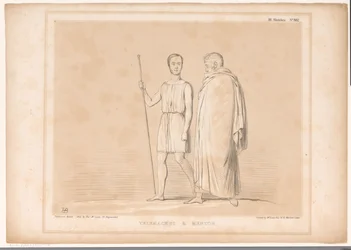 Karikatur mit Lord Lincoln und Sir Robert Peel (Telemachus & Mentor, HB Sketches)